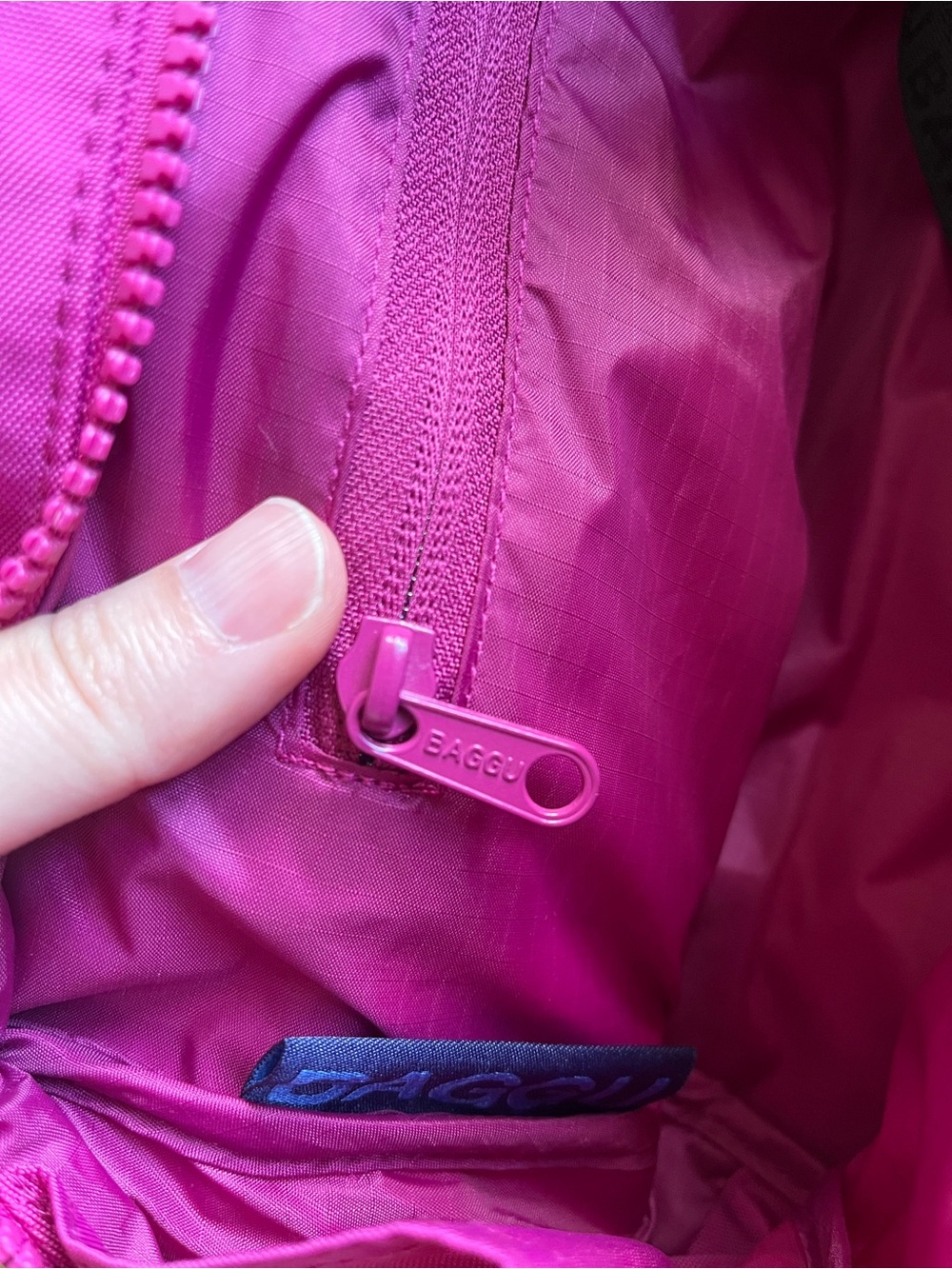 BAGGU Deep Fuchsia Bowler Bag BNWT - Picture 10 of 15